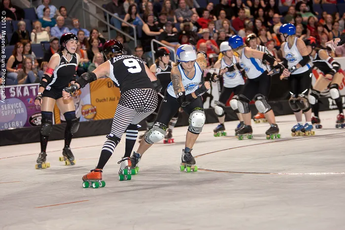 Nashville and Rocky Mountain at the 2011 WFTDA Championships.